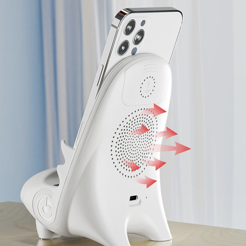 Bezprzewodowy uchwyt na telefon z funkcją szybkiego ładowania 15W - FlexCharge Chair-Biały-Trend Polska