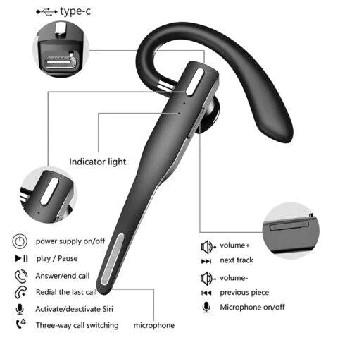Bezprzewodowy zestaw słuchawkowy Bluetooth 5.1 z podwójnym mikrofonem - RoadMic Pro-Trend Polska