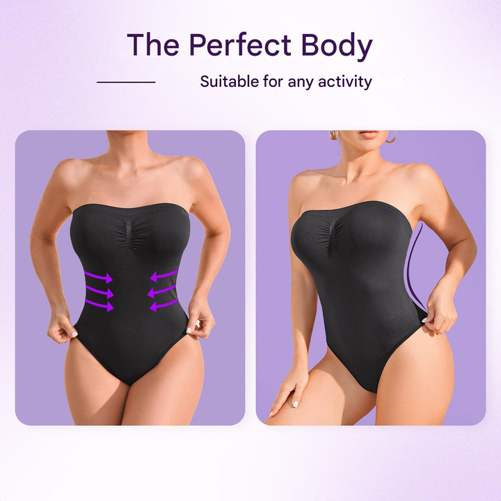 Bezszwowy bezramkowy modelujący bodysuit z majtkami – Élise-S-Trend Polska