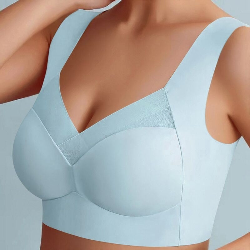 Bezszwowy biustonosz dla maksymalnego komfortu - EaseFit-Niebieski-L - (40-55kg)-Trend Polska