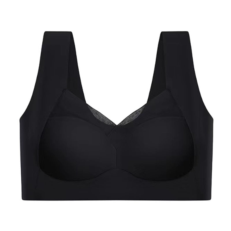 Bezszwowy biustonosz dla maksymalnego komfortu - EaseFit-Ciemnoniebieski-L - (40-55kg)-Trend Polska