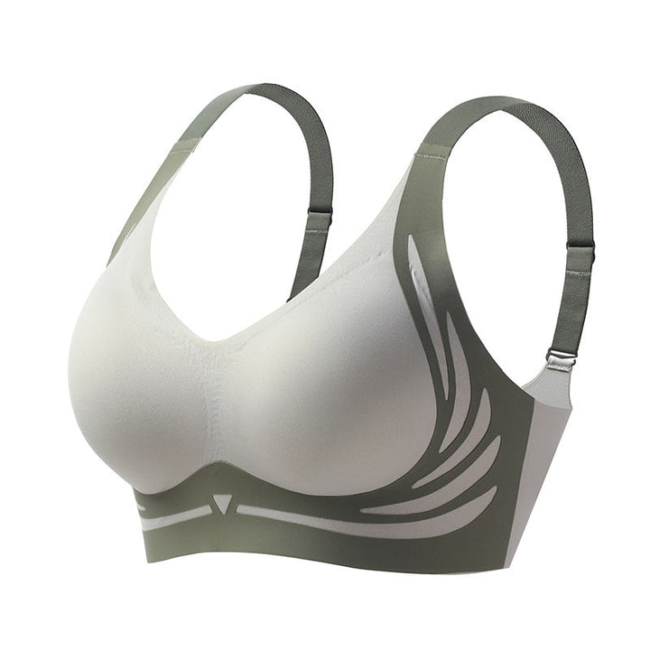 Bezszwowy biustonosz push-up z efektem podnoszenia – Isabella-Zielony-M(BC)（45-55KG)-Trend Polska