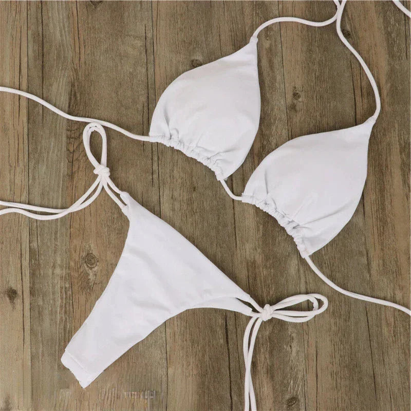 Bikini słoneczny z technologią Microtan – Solena-Biały-S-Trend Polska