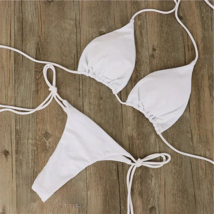 Bikini słoneczny z technologią Microtan – Solena-Biały-S-Trend Polska