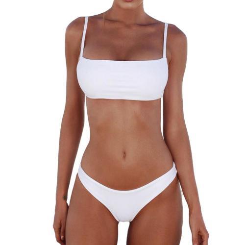 Bikini z regulowanymi ramiączkami i elastycznym krojem – Kaila-Biały-XS-Trend Polska