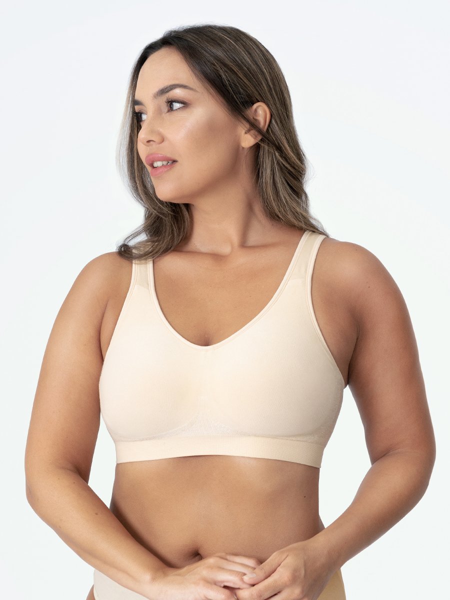 Biustonosz sportowy modelujący – Elena-Beżowy-M-Trend Polska