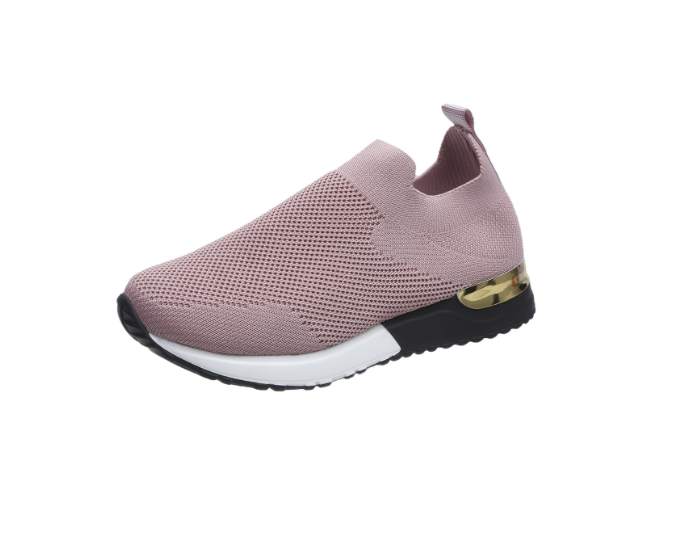 BlissWalk Comfort | Ergonomiczne Damskie Sneakersy bez Sznurka z Amortyzowaną Piętą-Różowy-35-Trend Polska