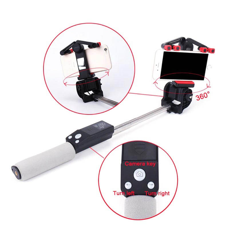 Bluetooth Selfie Stick z obrotem 360° – SpinShot-Czarny-Trend Polska