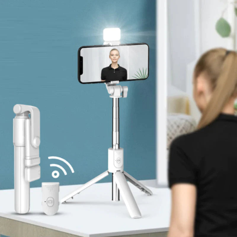 Bluetooth Selfiestick i Statyw – FlexiShot-Biały-Trend Polska