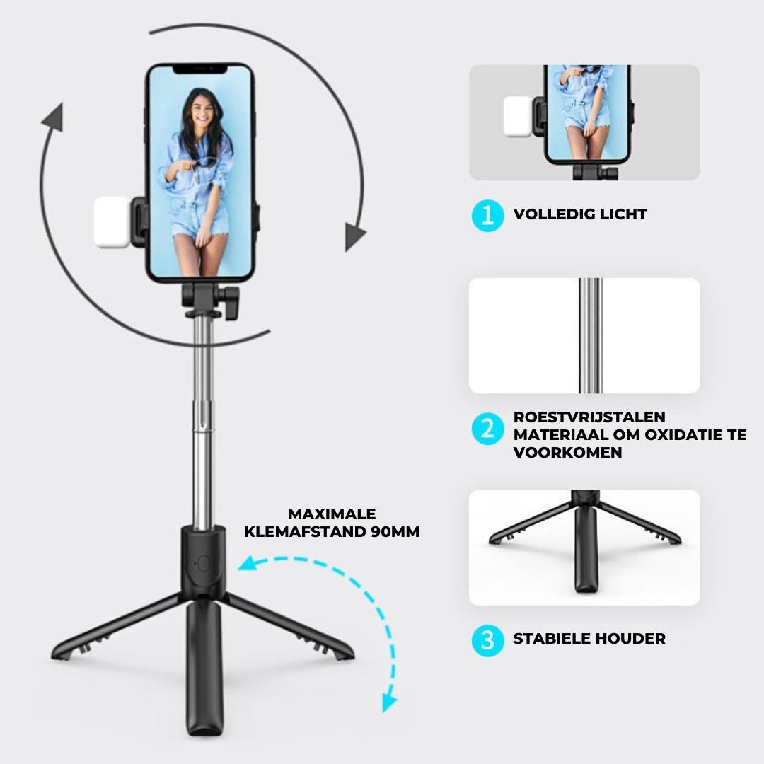 Bluetooth Selfiestick i Statyw – FlexiShot-Czarny-Trend Polska