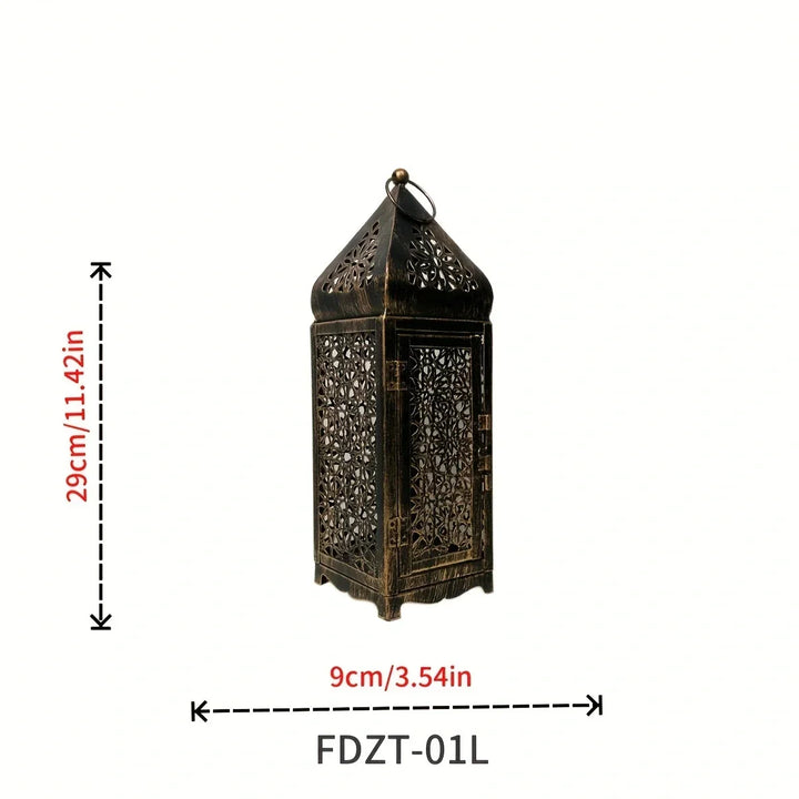 Błyszczący złoty świecznik vintage - Victor-S (9*25cm)-Trend Polska