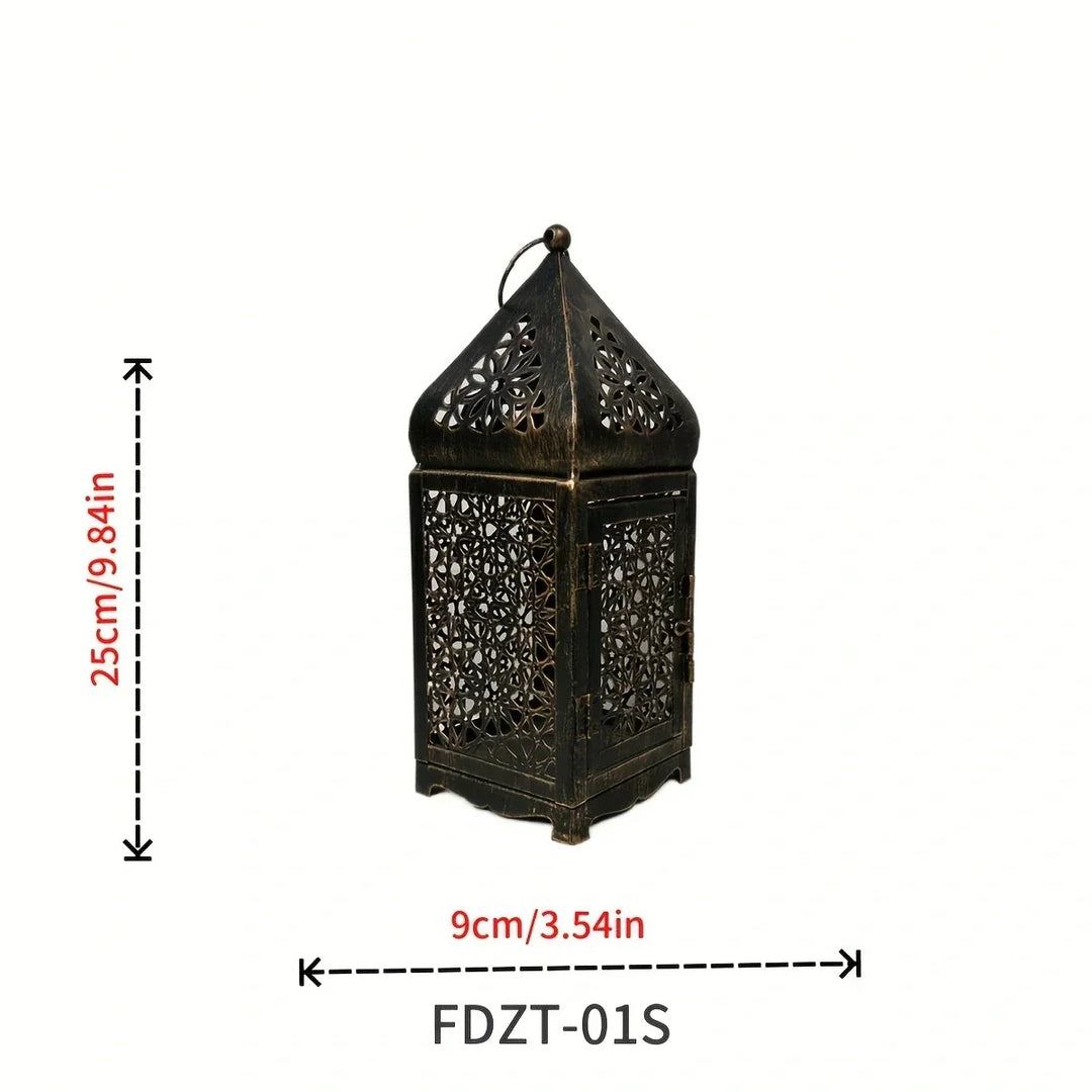 Błyszczący złoty świecznik vintage - Victor-S (9*25cm)-Trend Polska