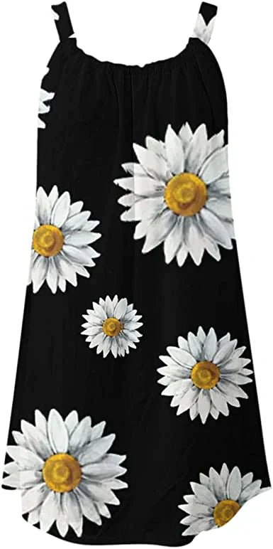 Boho Chic letnia sukienka w kwiaty – Karla-Niebieski-S-Trend Polska