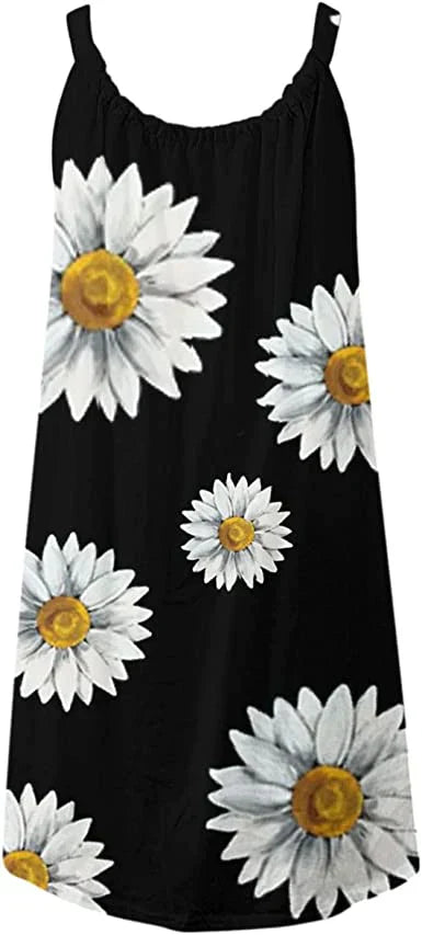 Boho Chic letnia sukienka w kwiaty – Karla-Niebieski-S-Trend Polska