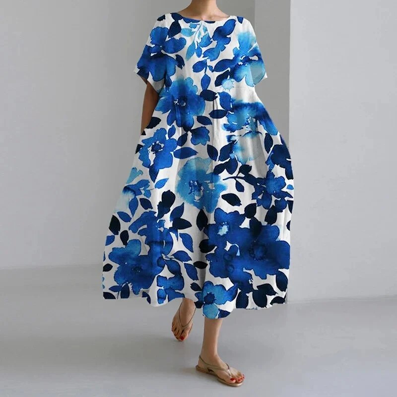Boho-Kwiatowa Sukienka Maxi - FloraChic-LX-51-S-Trend Polska
