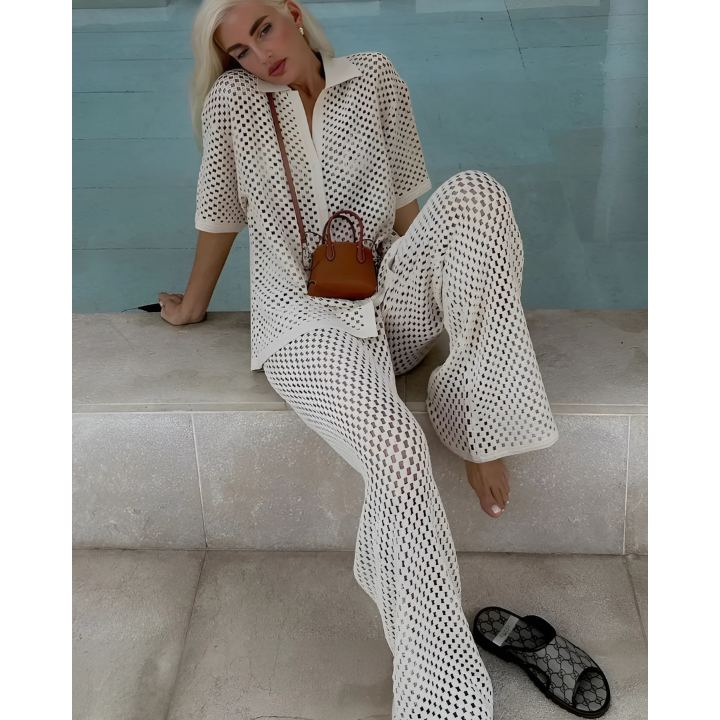 Boho Zestaw Plażowy Damski – Salina-Biały-S-Trend Polska