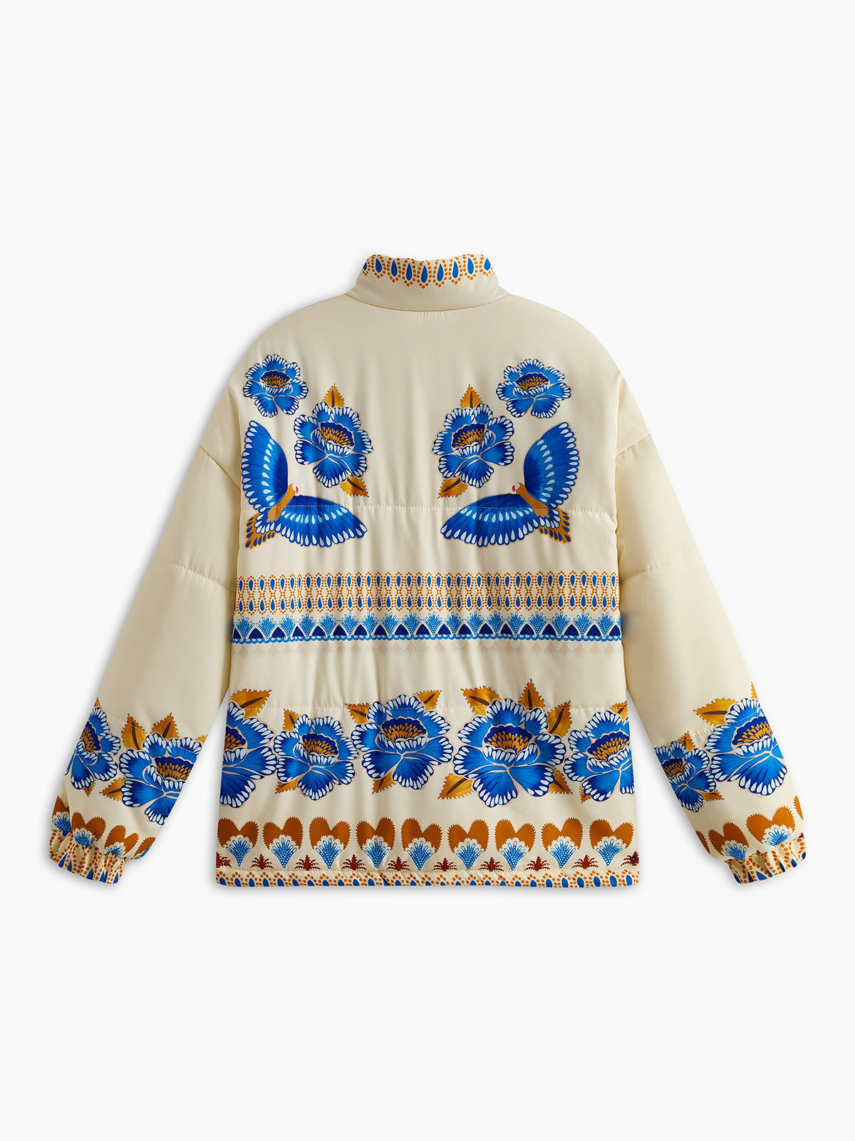 Boho Zimowa Kurtka z Drukiem i Zipperem - Zahara-S-Trend Polska