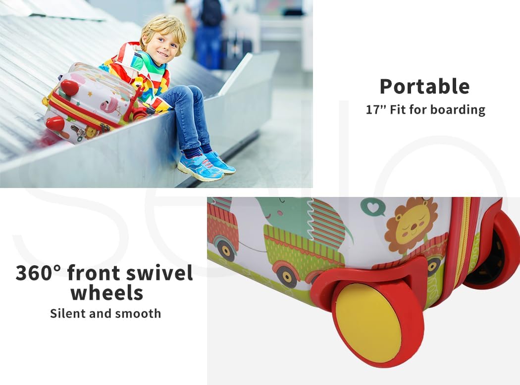 Dziecięca walizka-scooter 2-w-1 z 360° kółkami