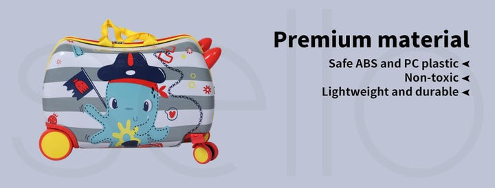 Dziecięca walizka-scooter 2-w-1 z 360° kółkami