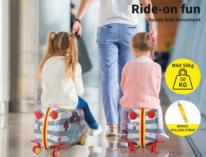 Dziecięca walizka-scooter 2-w-1 z 360° kółkami