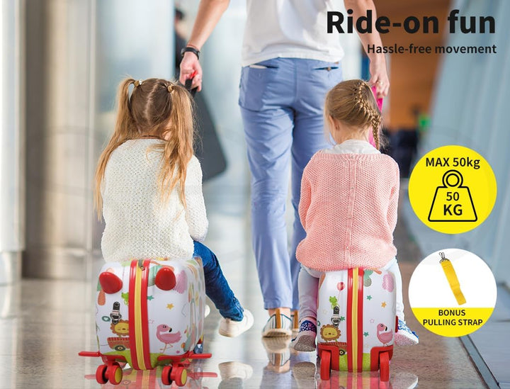 Dziecięca walizka-scooter 2-w-1 z 360° kółkami
