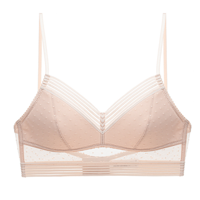 Bralette bez fiszbin z dekoltem w kształcie litery V – kup 1, weź 1 gratis – Clara-Beżowy-S-Trend Polska