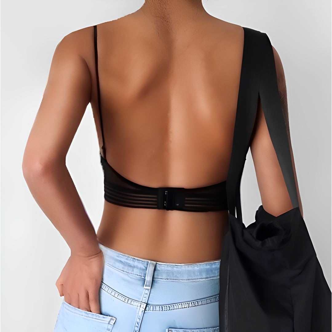 Bralette bez fiszbin z dekoltem w kształcie litery V – kup 1, weź 1 gratis – Clara-Czarny-S-Trend Polska