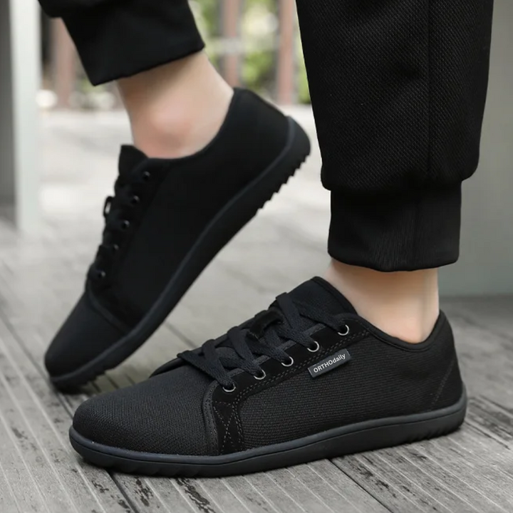 Brede Zero Drop Sneakers - StrideEase-36-Czarny-Trend Polska