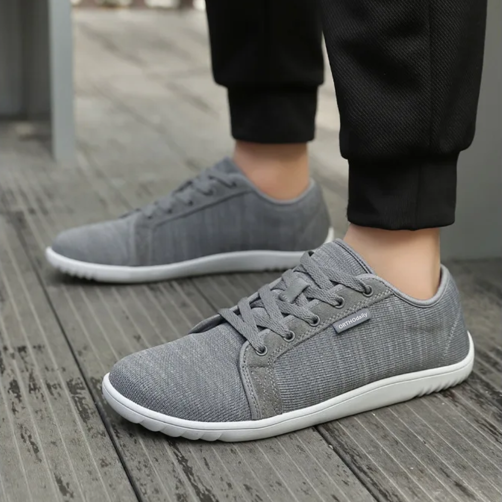 Brede Zero Drop Sneakers - StrideEase-36-Szary-Trend Polska