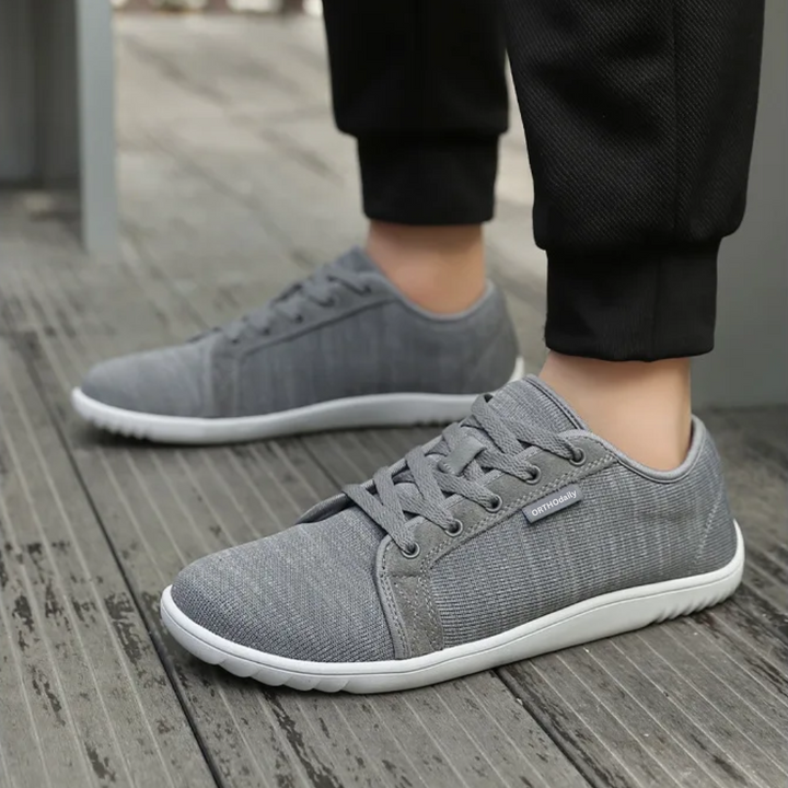 Brede Zero Drop Sneakers - StrideEase-36-Szary-Trend Polska