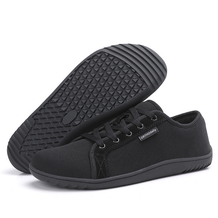 Brede Zero Drop Sneakers - StrideEase-36-Czarny-Trend Polska