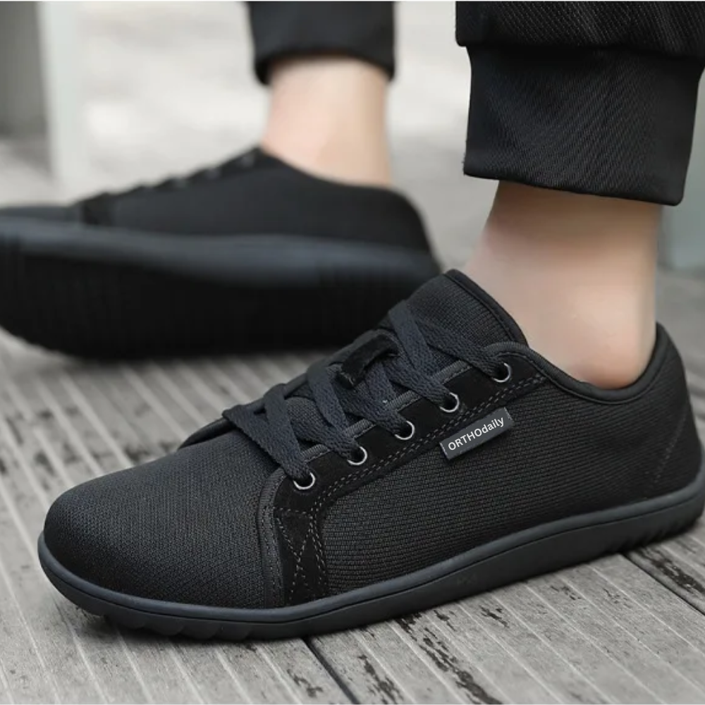 Brede Zero Drop Sneakers - StrideEase-36-Czarny-Trend Polska