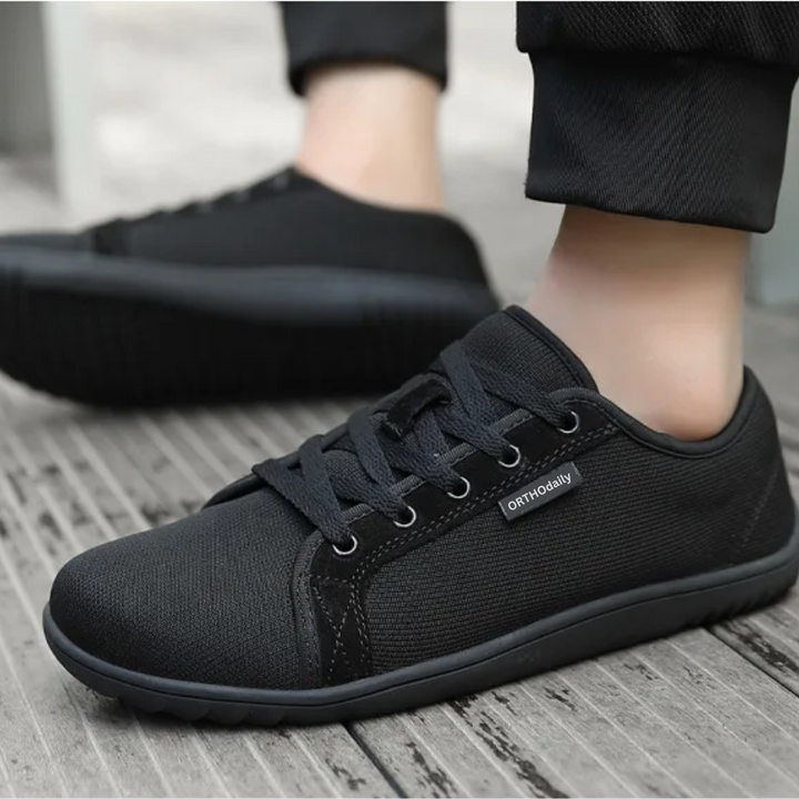 Brede Zero Drop Sneakers - StrideEase-36-Czarny-Trend Polska