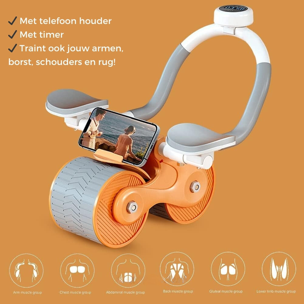Buikspiertrainer - CoreRoller Pro-Pomarańczowy-Bez timera-Trend Polska