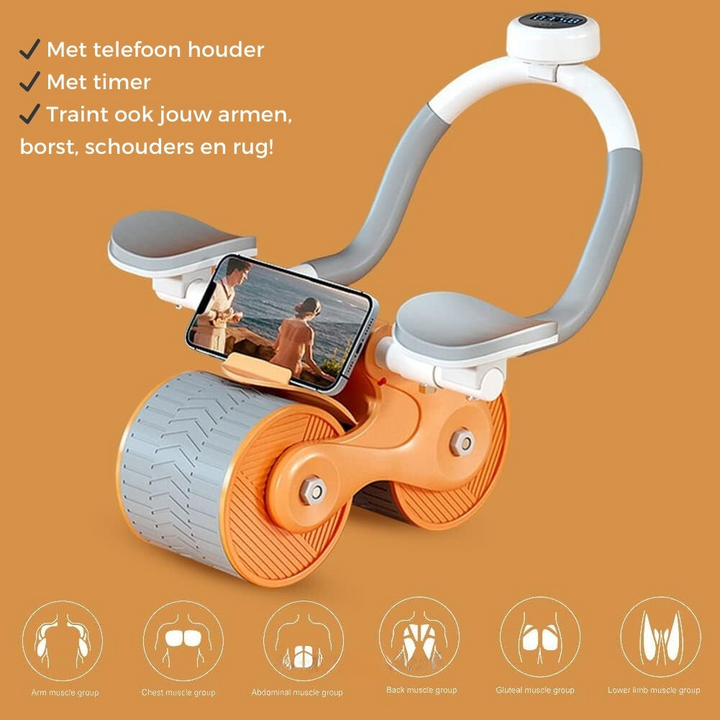 Buikspiertrainer - CoreRoller Pro-Pomarańczowy-Bez timera-Trend Polska