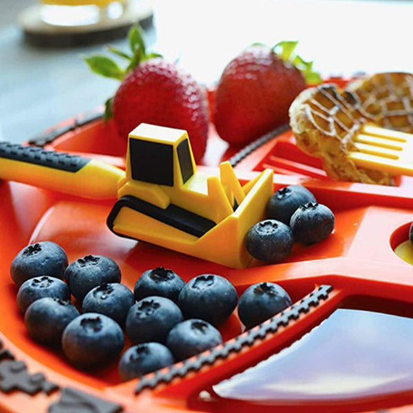 Buldożerowy Zestaw Sztućców dla Dzieci - ConstructoFork-Zestaw 3 Widelców-Trend Polska