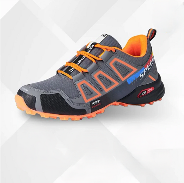 Buty trekkingowe i wędrówki ortopedyczne – Alpena-Szaro-pomarańczowy-35-Trend Polska