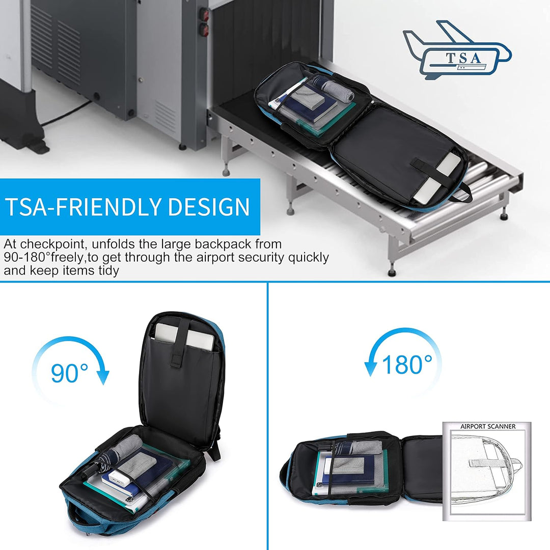 Plecak na laptopa odporny na wodę z portem USB i designem antykradzieżowym – TechPro