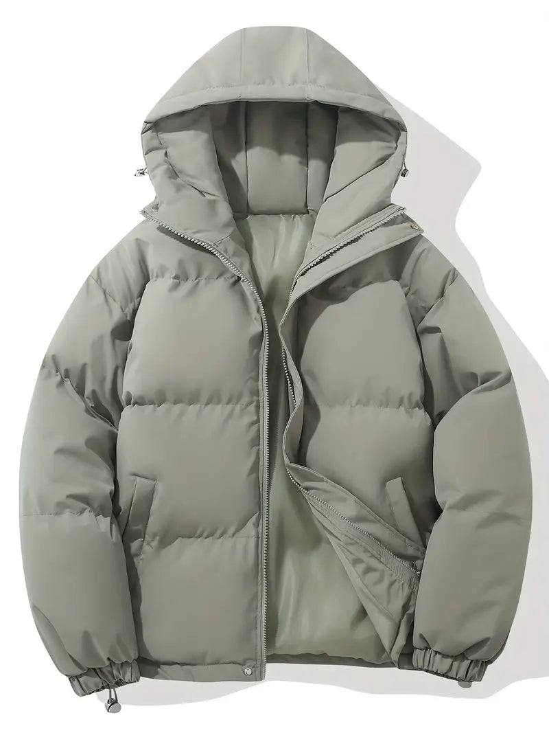 Casual bluza z kapturem i zamkiem – Orion-Szary-M-Trend Polska
