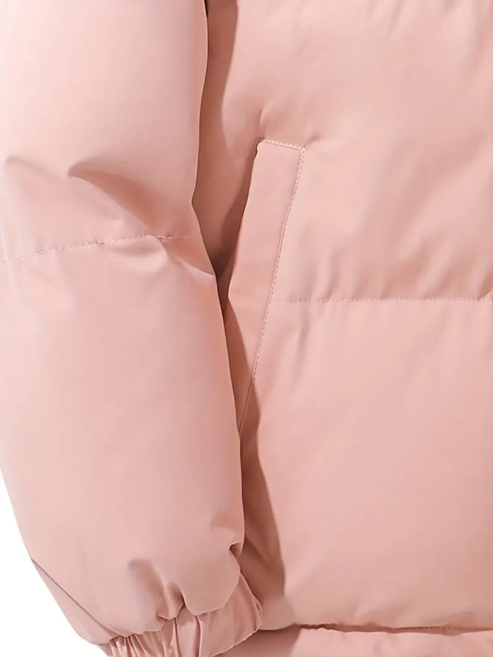 Casual bluza z kapturem i zamkiem – Orion-Różowy-M-Trend Polska