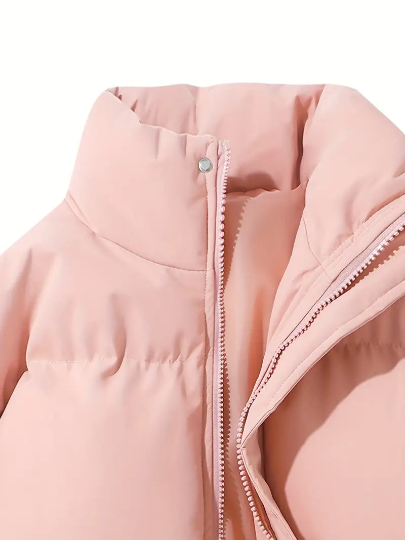 Casual bluza z kapturem i zamkiem – Orion-Różowy-M-Trend Polska