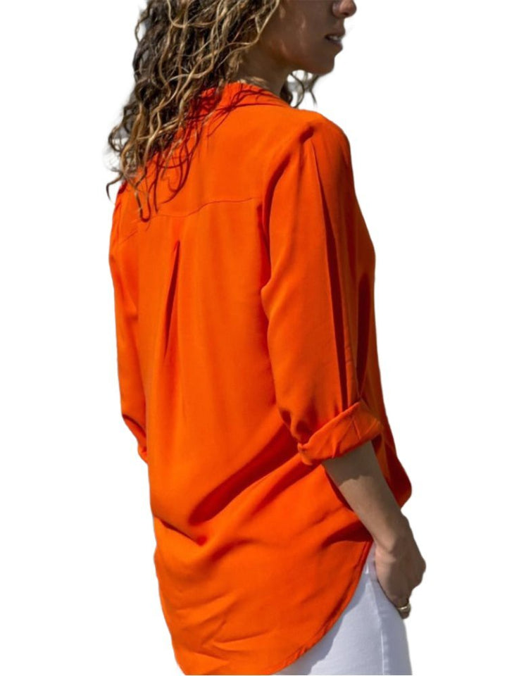 Casual Bluzka Damska o Ponadczasowym Stylu - Mira-Jasnoniebieski-S-Trend Polska