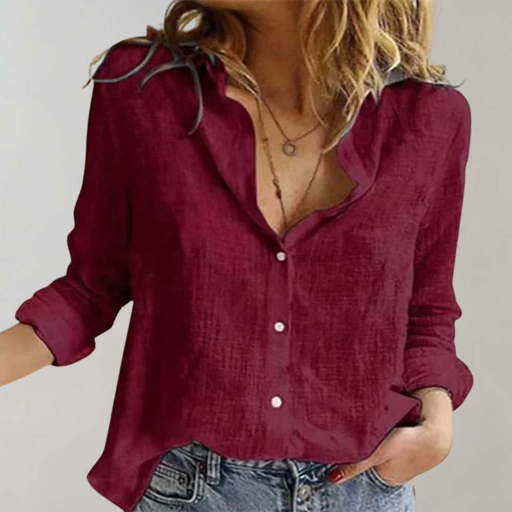 Casual Bluzka dla Pań - Mira-Czerwony-2XS-Trend Polska