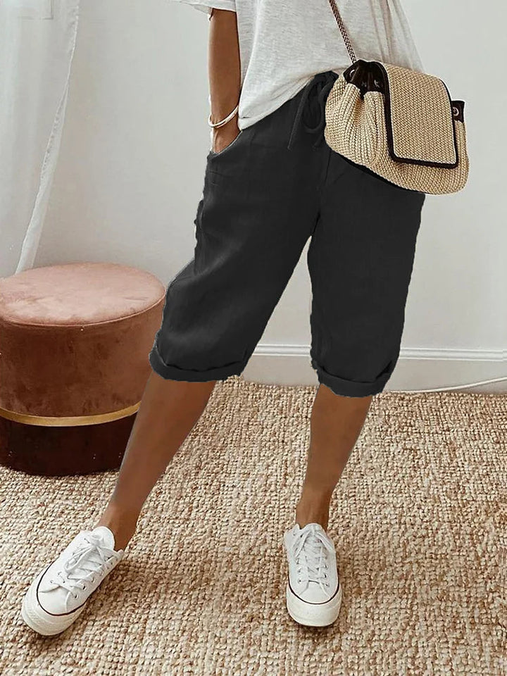 Casual Capribroek dla kobiet – Sophie-Czarny-S-Trend Polska