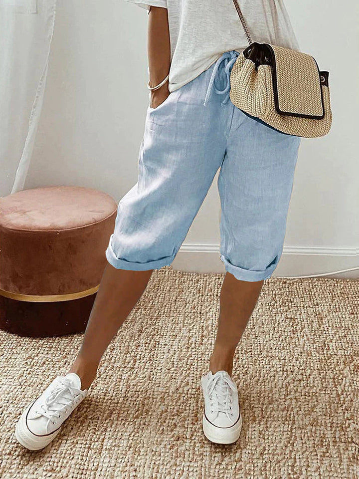 Casual Capribroek dla kobiet – Sophie-Niebieski-S-Trend Polska