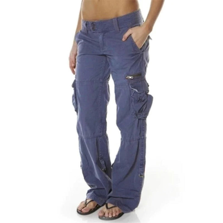 Casual Cargo Spodnie dla Damas - Nova-Niebieski-S-Trend Polska