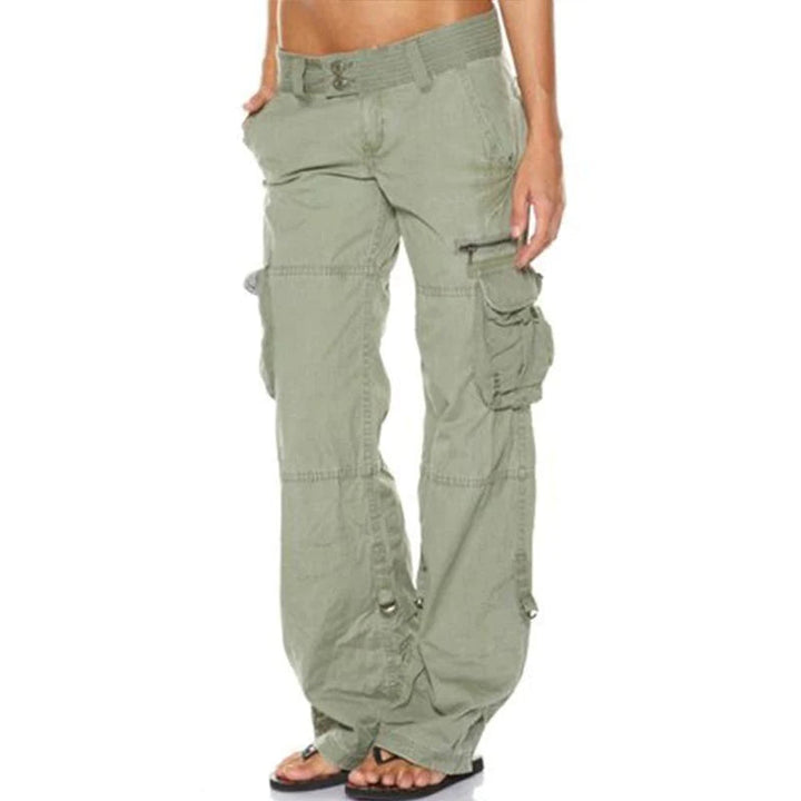 Casual Cargo Spodnie dla Damas - Nova-Zielony-S-Trend Polska