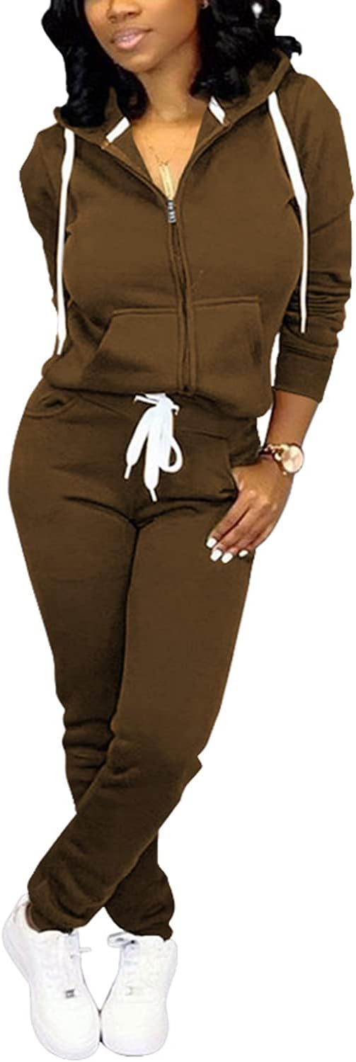 Casual Damskie Dresy - Mia-Ciemnobrązowy-S-Trend Polska