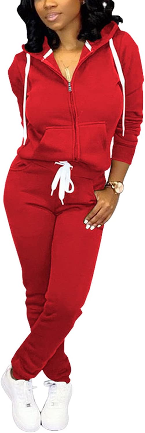 Casual Damskie Dresy - Mia-Czerwony-S-Trend Polska