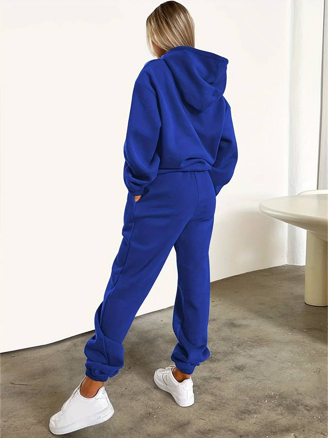 Casual Damskie Spodnie dresowe i Sweter - Harper-Czarny-S-Trend Polska